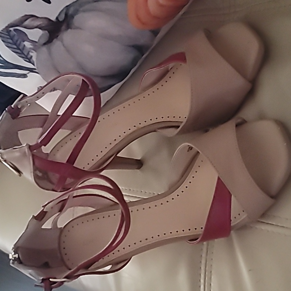 High Heeled Leather Sandals